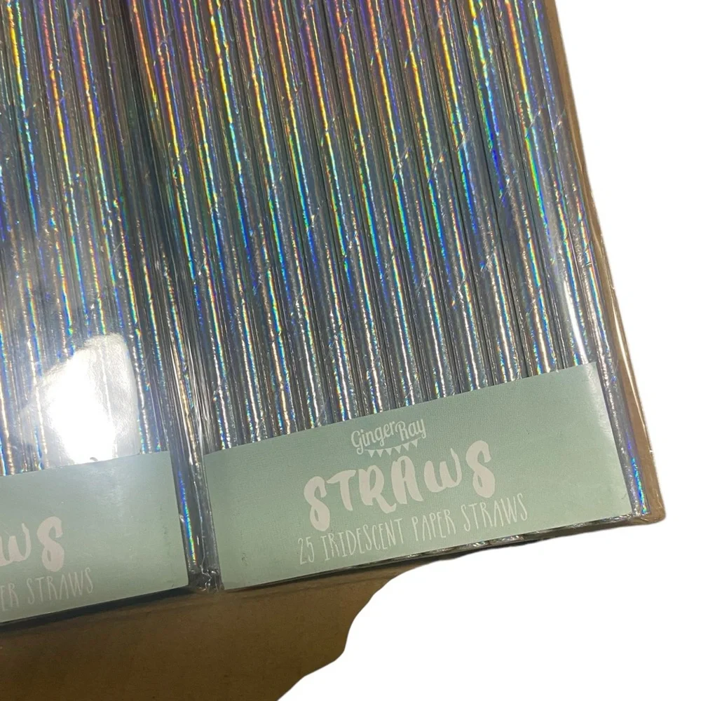 ginger ray iridescent straws